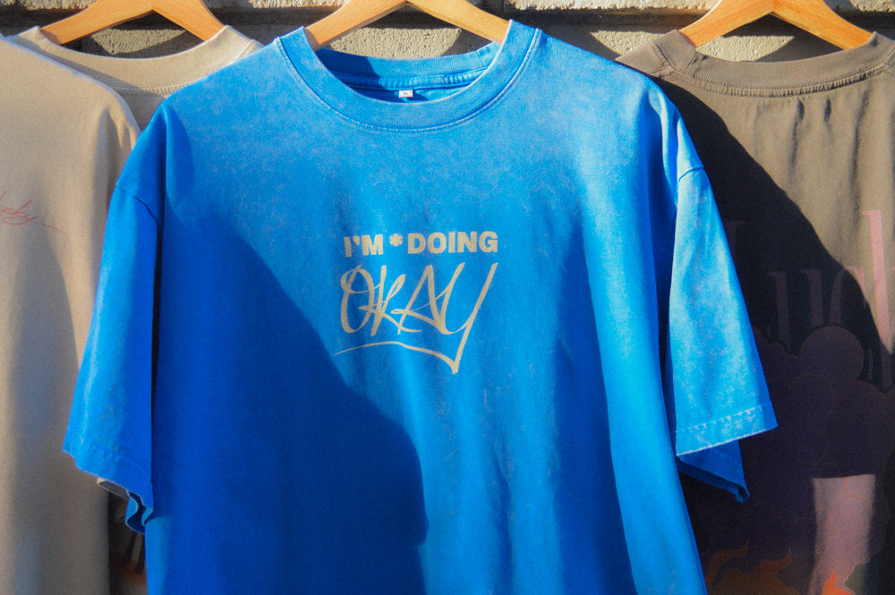 I'm*Doing OKAY Graphic T blue
