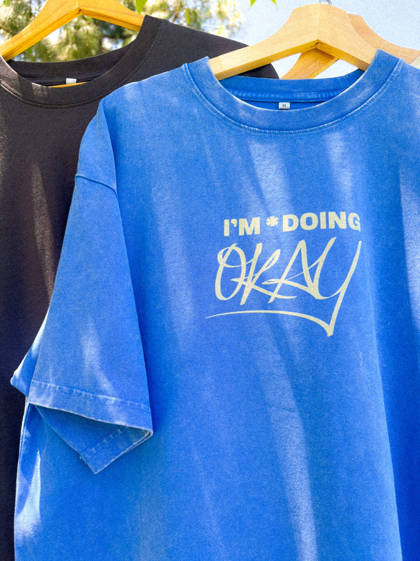 I'm*Doing OKAY Graphic T blue